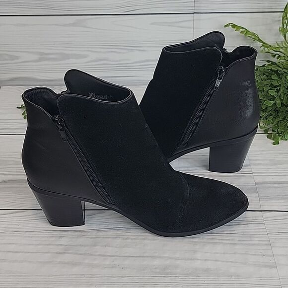 Shoe Dazzle Keke double side zip bootie in black Women's Size 8.5 - Picture 3 of 10